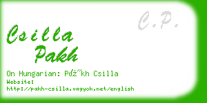csilla pakh business card